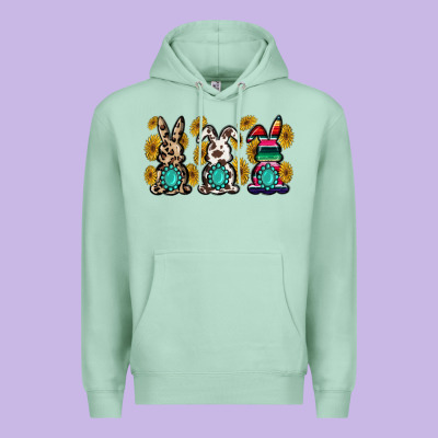 Western Bunny Premium Hoodie Designed By Maliassmallbusiness
