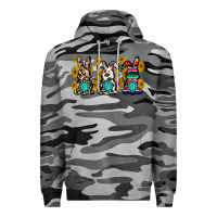 Slate Camo western bunny Premium Hoodie - MaliasSmallBusiness