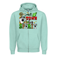Seafoam small town big spirit soccer Zipper Hoodie - Zillion Design Studio