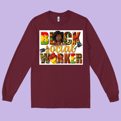 Long Sleeve Tee black social worker