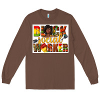 Chestnut black social worker Long Sleeve Tee - texasbilliewilder
