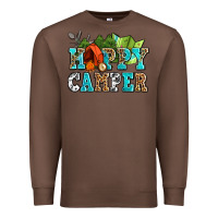 Chestnut happy camper with trees and map Premium Sweatshirt - AdoDesignShop