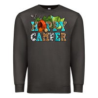 Smoke happy camper with trees and map Premium Sweatshirt - AdoDesignShop