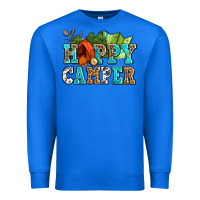 True Royal happy camper with trees and map Premium Sweatshirt - AdoDesignShop