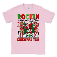 Bubblegum Pink Rockin Around The Christmas Tree Classic Tee - FaDigitalArtStudio