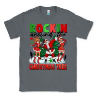 Charcoal Heather Rockin Around The Christmas Tree Classic Tee - FaDigitalArtStudio