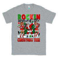 Heather Grey Rockin Around The Christmas Tree Classic Tee - FaDigitalArtStudio