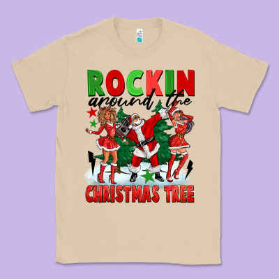 Rockin Around The Christmas Tree Classic Tee Designed By Fadigitalartstudio