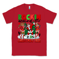 Red Rockin Around The Christmas Tree Classic Tee - FaDigitalArtStudio