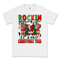 White Rockin Around The Christmas Tree Classic Tee - FaDigitalArtStudio