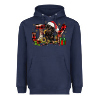 Navy christmas joy dachshund Heavyweight Hoodie - JahusDesignShop