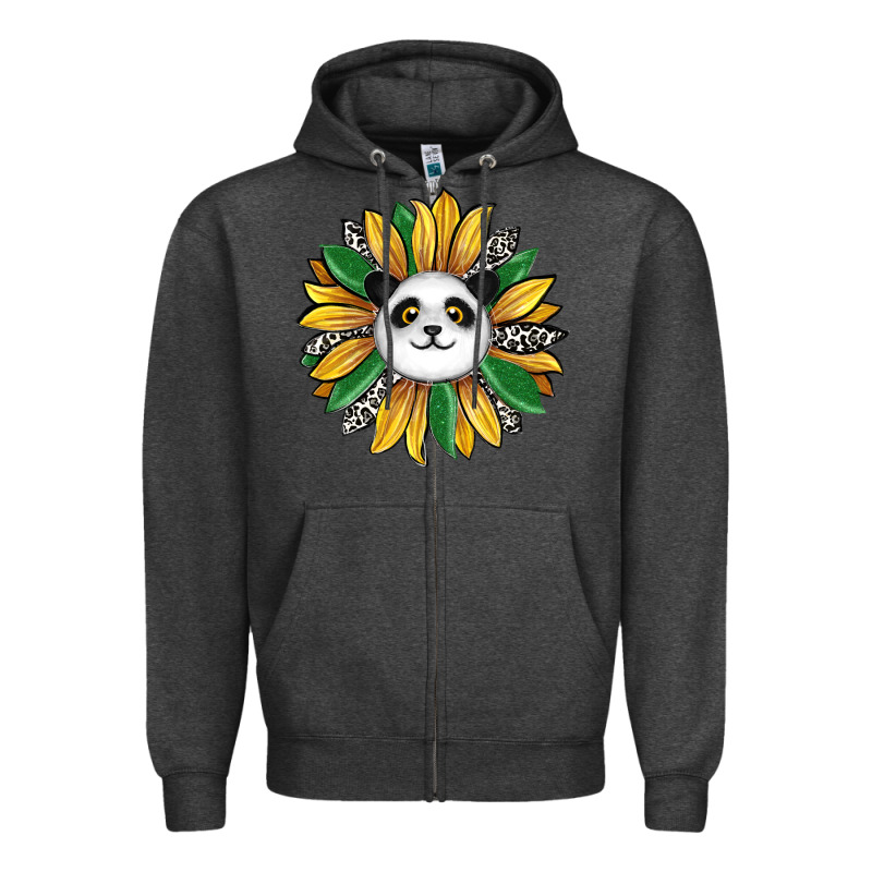 Panda Sunflower Zipper Hoodie by RanaPortraitStore | Teevron