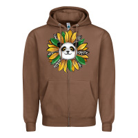 Chestnut panda sunflower Zipper Hoodie - RanaPortraitStore