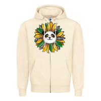 Sandshell panda sunflower Zipper Hoodie - RanaPortraitStore