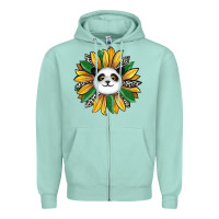 Seafoam panda sunflower Zipper Hoodie - RanaPortraitStore