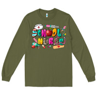 Army Green school nurse Long Sleeve Tee - Zillion Design Studio