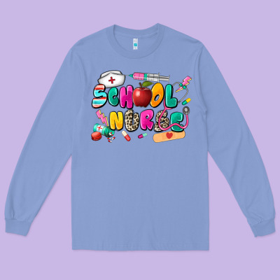 School Nurse Long Sleeve Tee Designed By Zillion Design Studio
