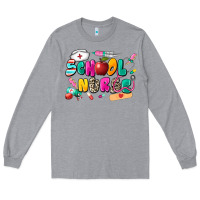 Heather Grey school nurse Long Sleeve Tee - Zillion Design Studio