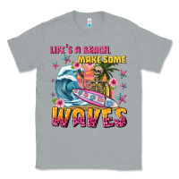 Heather Grey lifes a beach make some waves Classic Tee - texasbilliewilder