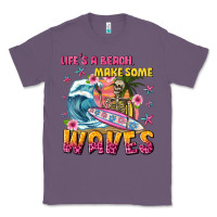 Lavender lifes a beach make some waves Classic Tee - texasbilliewilder
