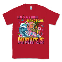 Red lifes a beach make some waves Classic Tee - texasbilliewilder