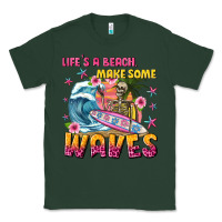 Sports Green lifes a beach make some waves Classic Tee - texasbilliewilder