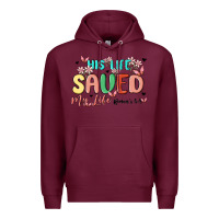 Burgundy his life saved my life Premium Hoodie - MaliasSmallBusiness