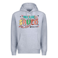 Heather Grey his life saved my life Premium Hoodie - MaliasSmallBusiness
