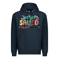 Navy his life saved my life Premium Hoodie - MaliasSmallBusiness