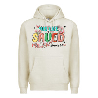 Oatmeal Heather his life saved my life Premium Hoodie - MaliasSmallBusiness