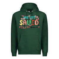 Sports Green his life saved my life Premium Hoodie - MaliasSmallBusiness