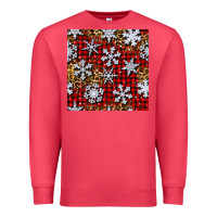 Cardinal christmas snow crystals with plaid seamless pattern Premium Sweatshirt - BundleAndBundleShop