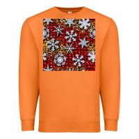 Carrot christmas snow crystals with plaid seamless pattern Premium Sweatshirt - BundleAndBundleShop