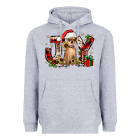 Heather Grey Christmas joy chihuahua Heavyweight Hoodie - JahusDesignShop