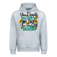 Heather Grey you despite the lok on my face you are still talki Urban Hoodie - MaliasSmallBusiness