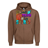 Chestnut small town big spirit basketball Zipper Hoodie - Zillion Design Studio