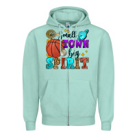 Seafoam small town big spirit basketball Zipper Hoodie - Zillion Design Studio
