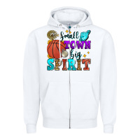 White small town big spirit basketball Zipper Hoodie - Zillion Design Studio