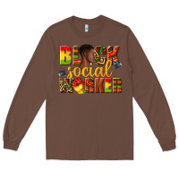 Chestnut black social worker Long Sleeve Tee - texasbilliewilder