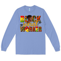 Colony Blue black social worker Long Sleeve Tee - texasbilliewilder