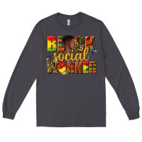 Smoke black social worker Long Sleeve Tee - texasbilliewilder