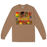 Toasted Coconut black social worker Long Sleeve Tee - texasbilliewilder