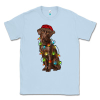 Dusty Blue Christmas labrador retriever Classic Tee - RanaPortraitStore