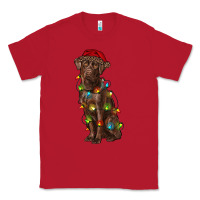 Red Christmas labrador retriever Classic Tee - RanaPortraitStore