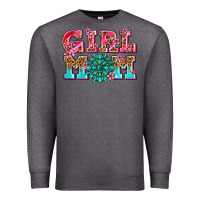 Charcoal Heather girl mom Premium Sweatshirt - AdoDesignShop