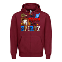 Burgundy small town big spirit baseball Zipper Hoodie - Zillion Design Studio