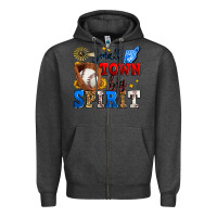 Charcoal Heather small town big spirit baseball Zipper Hoodie - Zillion Design Studio
