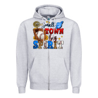 Heather Grey small town big spirit baseball Zipper Hoodie - Zillion Design Studio