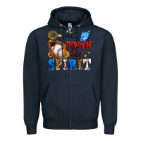 Navy small town big spirit baseball Zipper Hoodie - Zillion Design Studio
