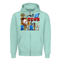 Seafoam small town big spirit baseball Zipper Hoodie - Zillion Design Studio